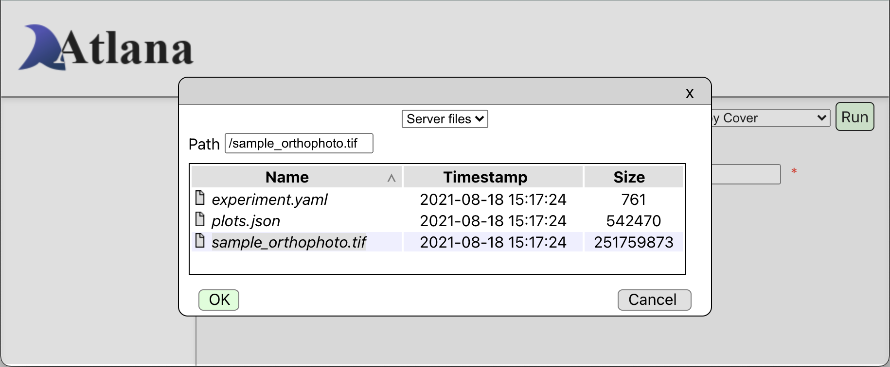 Selecting image to process