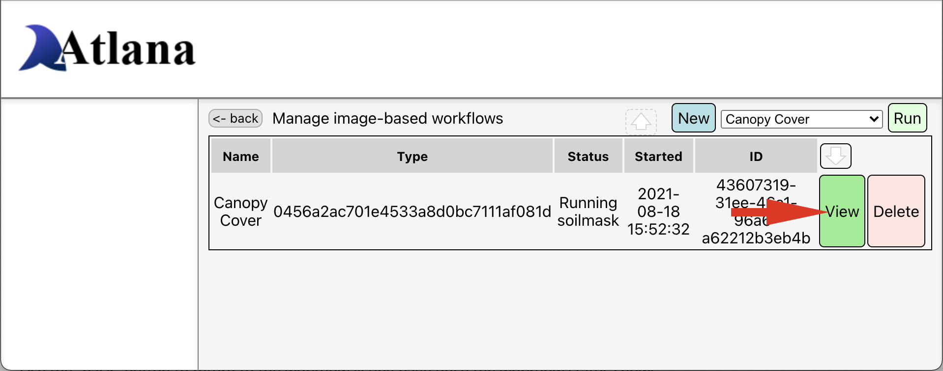 Listing of workflows