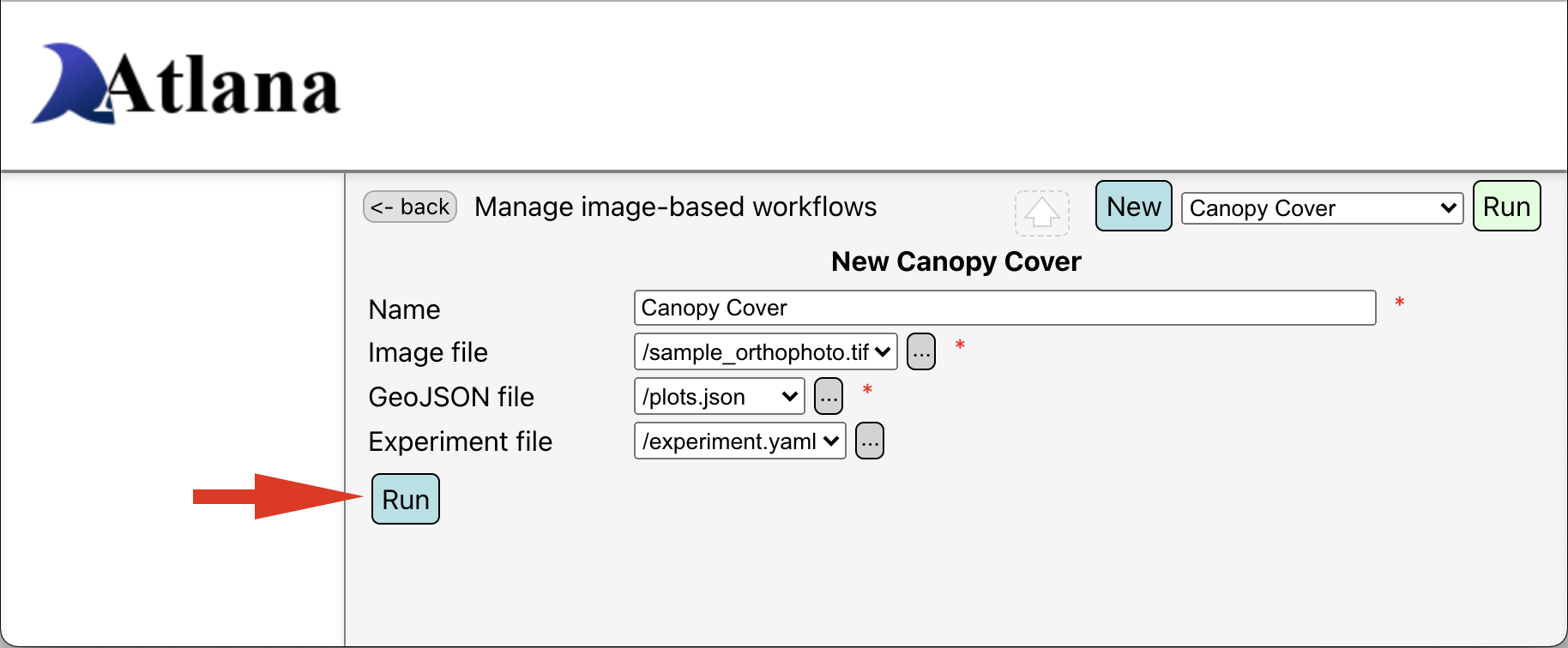 Starting the workflow